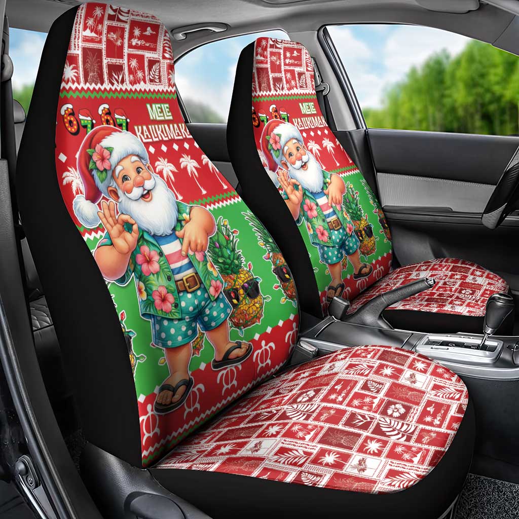 Mele Kalikimaka Hawaii Christmas Car Seat Cover Funny Santa 67 Gen Alpha Slang - Polynesian Pride