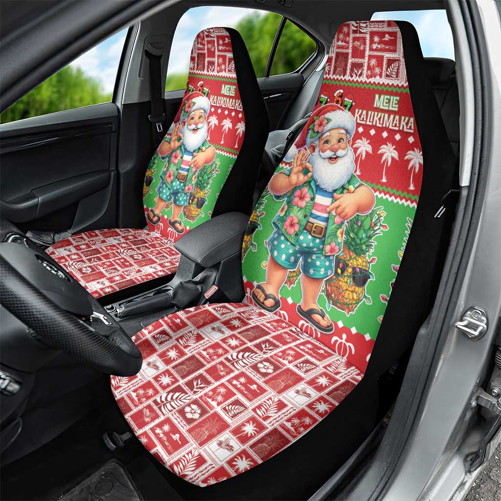 Mele Kalikimaka Hawaii Christmas Car Seat Cover Funny Santa 67 Gen Alpha Slang - Polynesian Pride