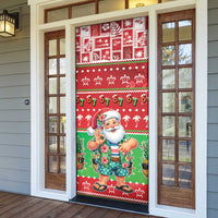 Mele Kalikimaka Hawaii Christmas Door Cover Funny Santa 67 Gen Alpha Slang - Polynesian Pride
