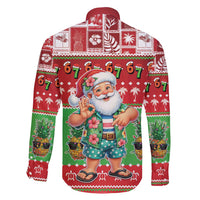 Mele Kalikimaka Hawaii Christmas Family Matching Mermaid Dress and Hawaiian Shirt Funny Santa 67 Gen Alpha Slang - Polynesian Pride