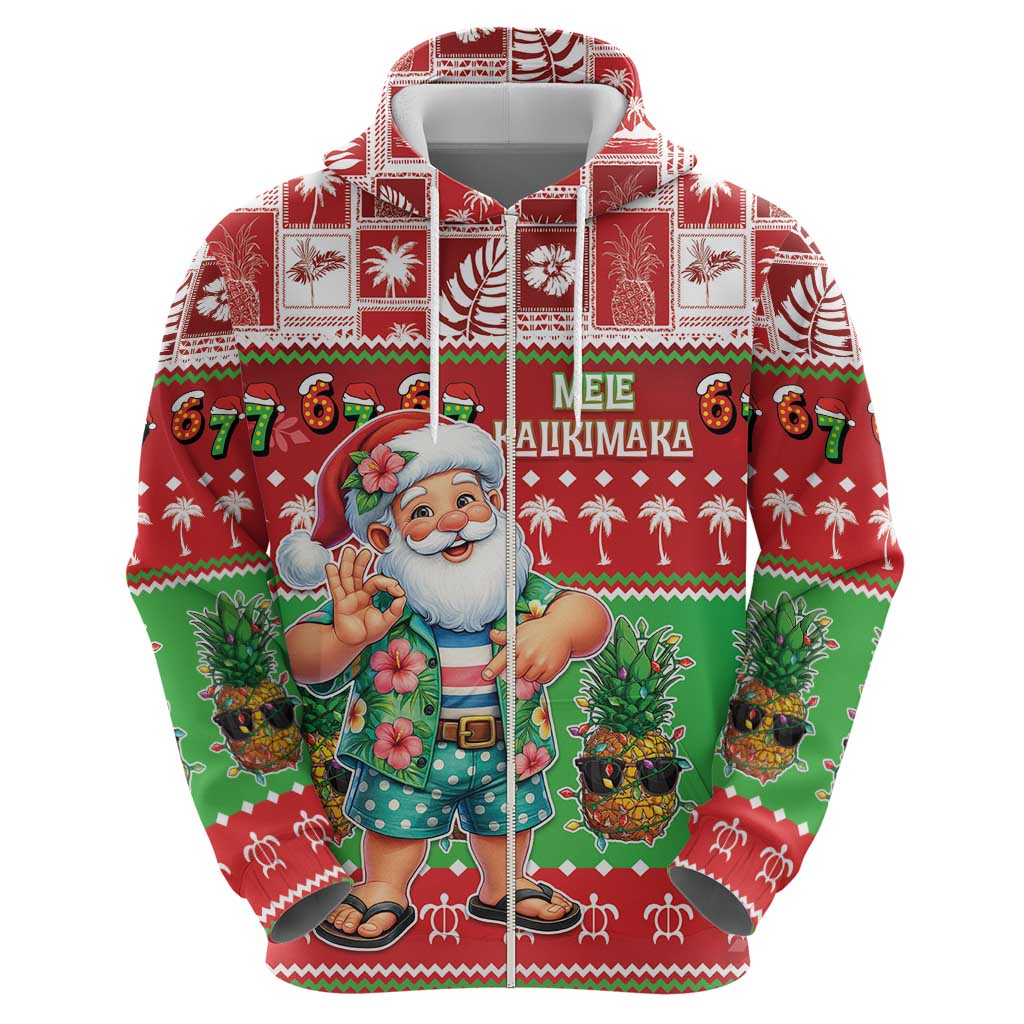 Mele Kalikimaka Hawaii Christmas Hoodie Funny Santa 67 Gen Alpha Slang - Polynesian Pride
