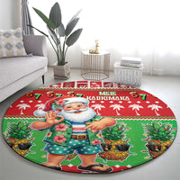 Mele Kalikimaka Hawaii Christmas Round Carpet Funny Santa 67 Gen Alpha Slang - Polynesian Pride