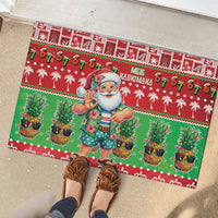 Mele Kalikimaka Hawaii Christmas Rubber Doormat Funny Santa 67 Gen Alpha Slang - Polynesian Pride