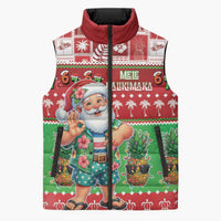 Mele Kalikimaka Hawaii Christmas Sleeveless Puffer Jacket Funny Santa 67 Gen Alpha Slang - Polynesian Pride
