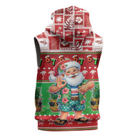 Mele Kalikimaka Hawaii Christmas Sleeveless Zip Hoodie Funny Santa 67 Gen Alpha Slang - Polynesian Pride