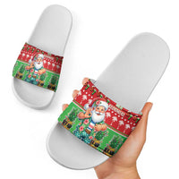 Mele Kalikimaka Hawaii Christmas Slide Sandals Funny Santa 67 Gen Alpha Slang - Polynesian Pride