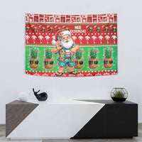 Mele Kalikimaka Hawaii Christmas Tapestry Funny Santa 67 Gen Alpha Slang - Polynesian Pride