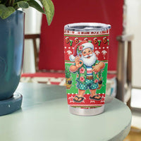 Mele Kalikimaka Hawaii Christmas Tumbler Cup Funny Santa 67 Gen Alpha Slang - Polynesian Pride