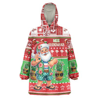 Mele Kalikimaka Hawaii Christmas Wearable Blanket Hoodie Funny Santa 67 Gen Alpha Slang - Polynesian Pride