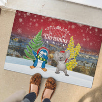 Christmas In July Rubber Doormat Funny Dabbing Dance Koala And Blue Penguins