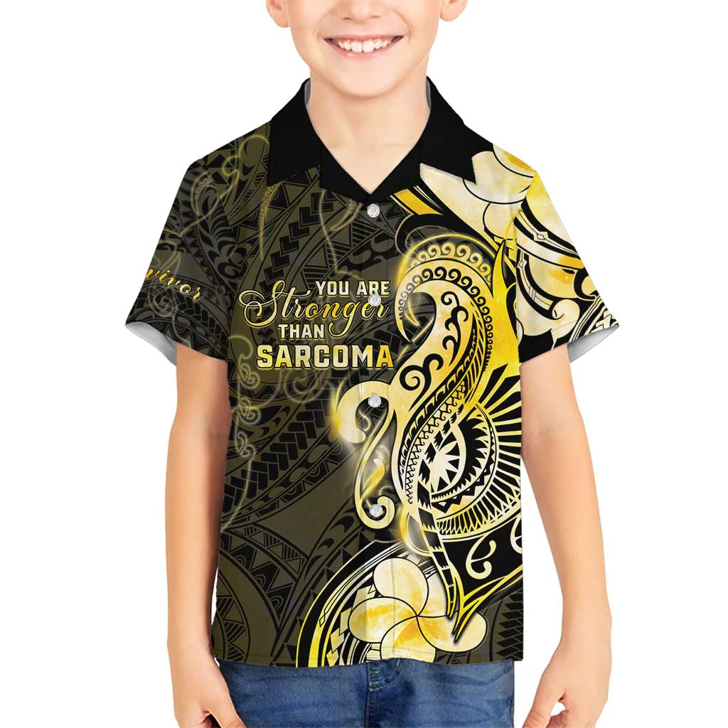 Sarcoma Awareness Family Matching Off Shoulder Maxi Dress and Hawaiian Shirt You Are Stronger Than Sarcoma
