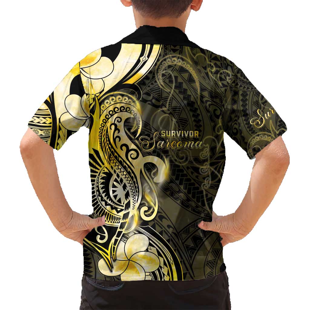 Sarcoma Awareness Family Matching Puletasi and Hawaiian Shirt You Are Stronger Than Sarcoma