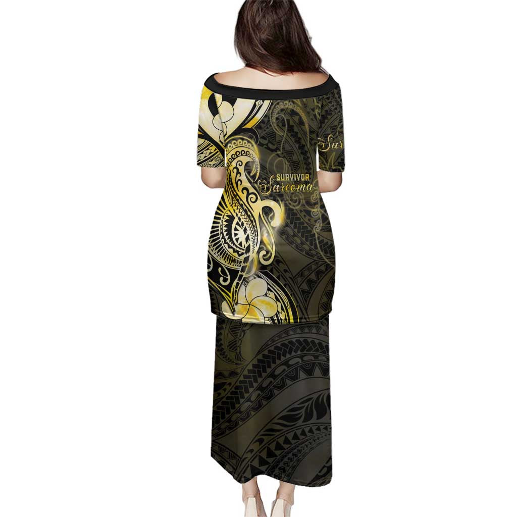 Sarcoma Awareness Family Matching Puletasi and Hawaiian Shirt You Are Stronger Than Sarcoma