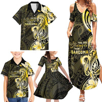 Sarcoma Awareness Family Matching Summer Maxi Dress and Hawaiian Shirt You Are Stronger Than Sarcoma