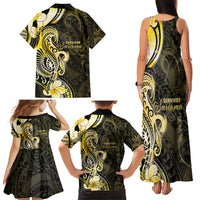 Sarcoma Awareness Family Matching Tank Maxi Dress and Hawaiian Shirt You Are Stronger Than Sarcoma