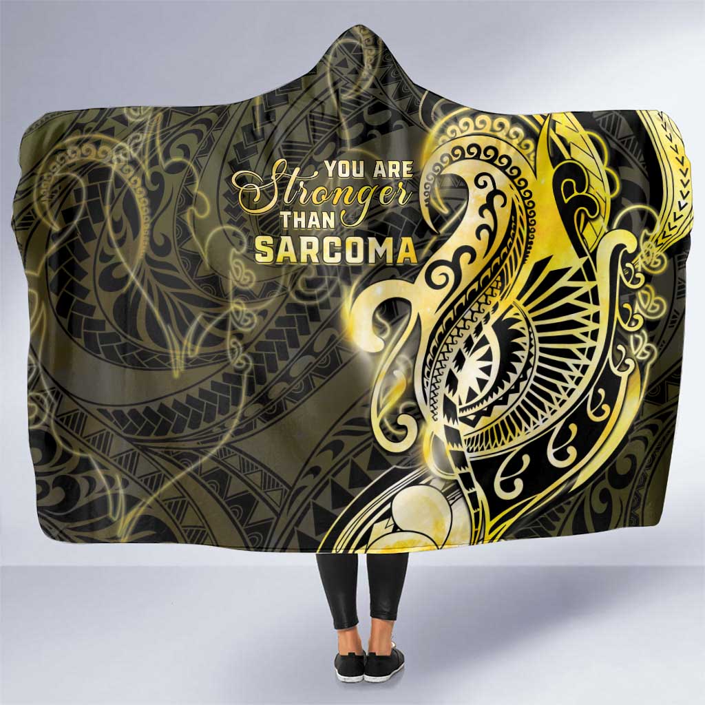 Sarcoma Awareness Hooded Blanket You Are Stronger Than Sarcoma