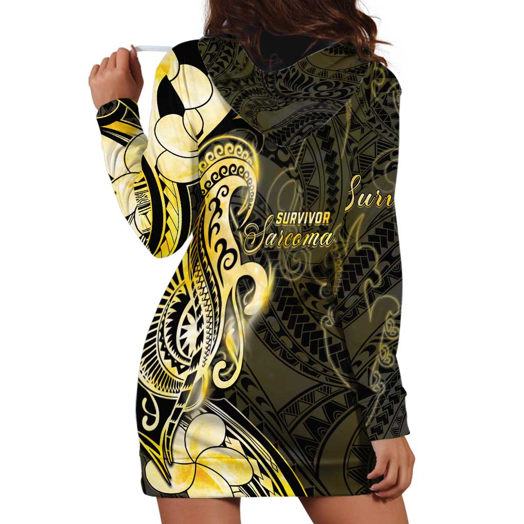 Sarcoma Awareness Hoodie Dress You Are Stronger Than Sarcoma