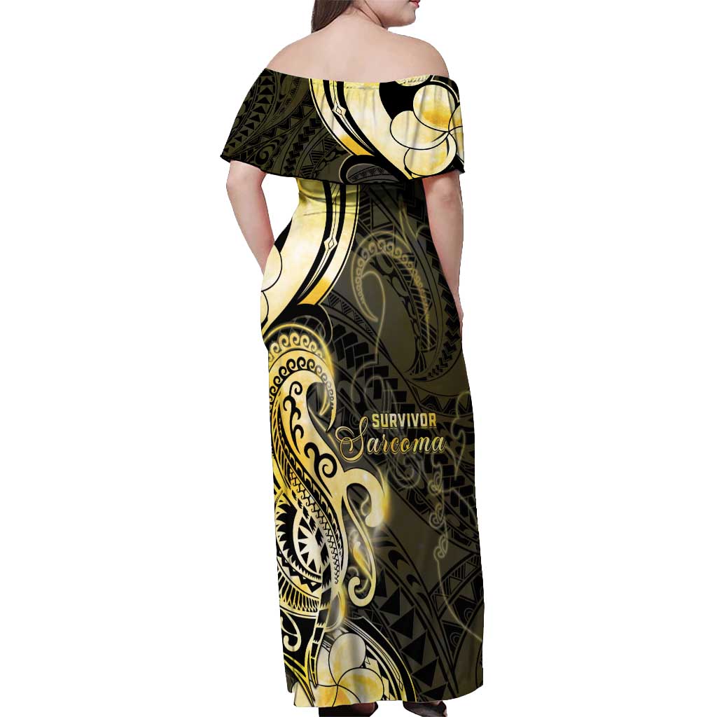 Sarcoma Awareness Off Shoulder Maxi Dress You Are Stronger Than Sarcoma