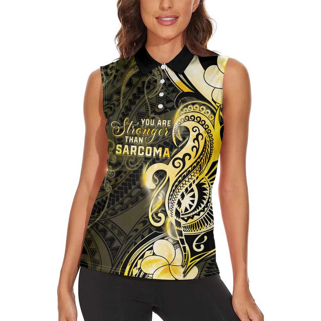 Sarcoma Awareness Women Sleeveless Polo Shirt You Are Stronger Than Sarcoma