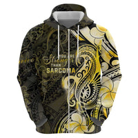 Sarcoma Awareness Zip Hoodie You Are Stronger Than Sarcoma