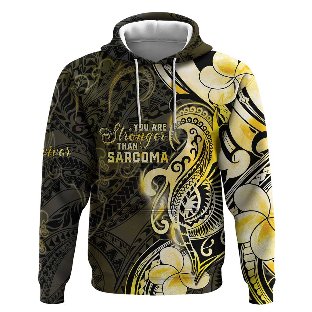 Sarcoma Awareness Zip Hoodie You Are Stronger Than Sarcoma