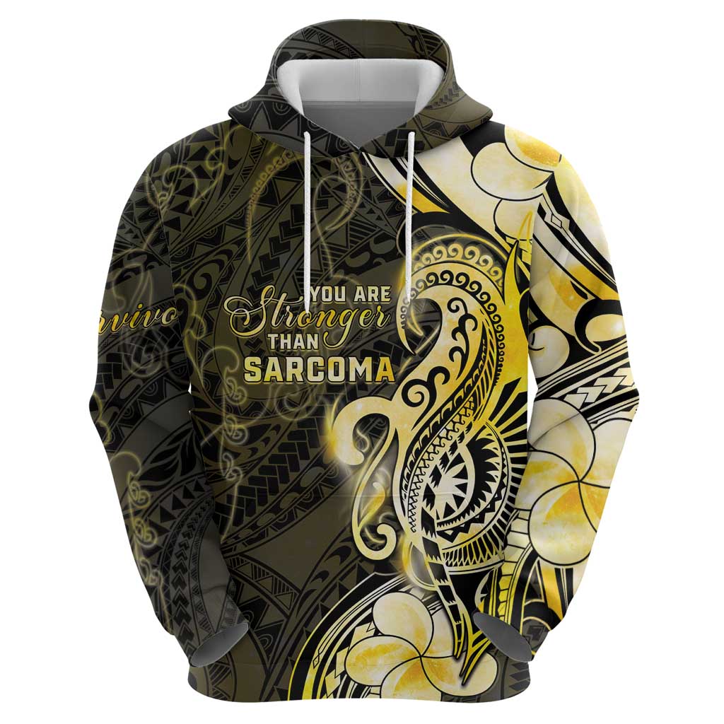Sarcoma Awareness Zip Hoodie You Are Stronger Than Sarcoma