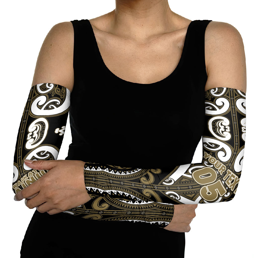 Custom Aotearoa Waikato Tainui Arm Sleeves Maori Tribal Pattern