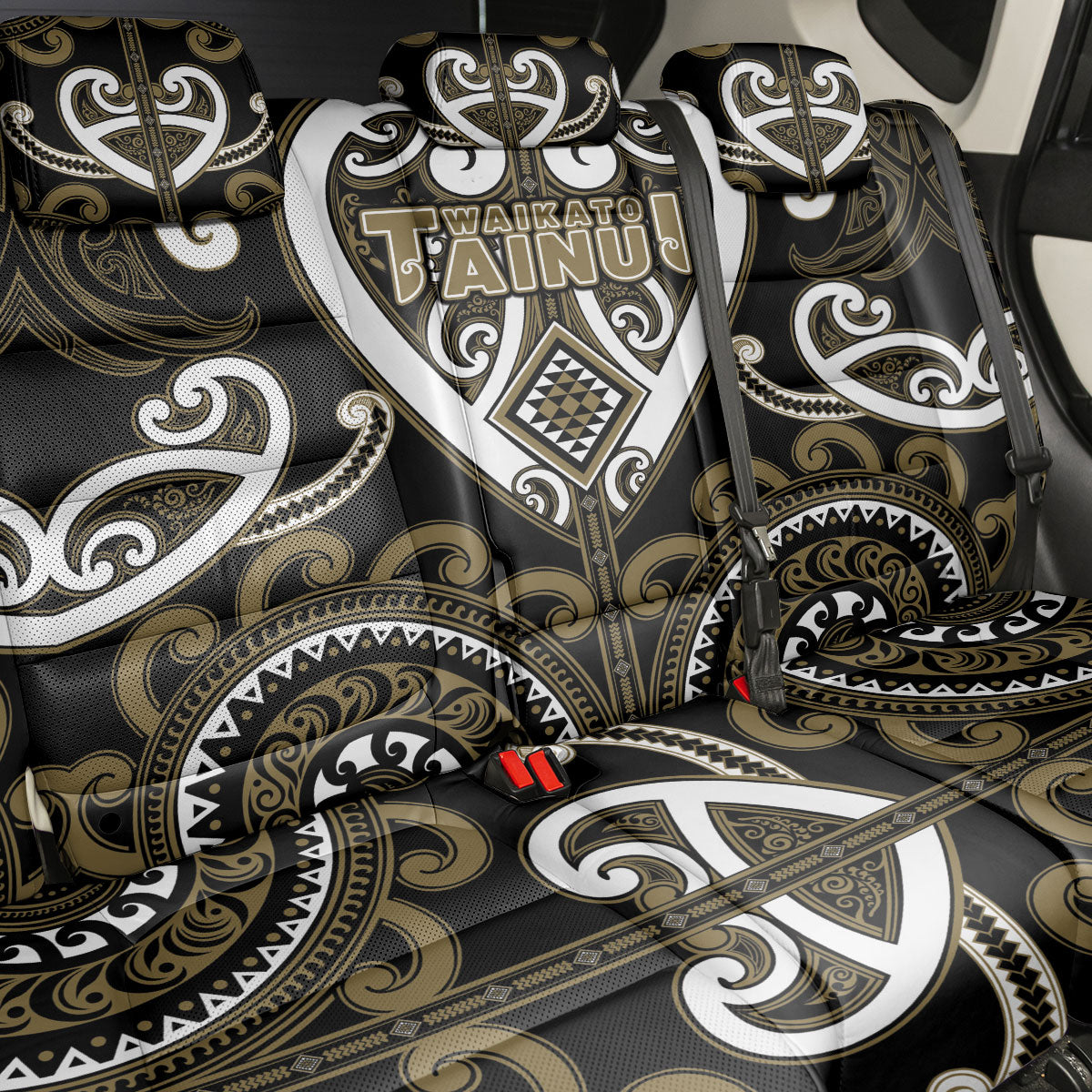 Aotearoa Waikato Tainui Back Car Seat Cover Maori Tribal Pattern