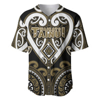 Custom Aotearoa Waikato Tainui Baseball Jersey Maori Tribal Pattern