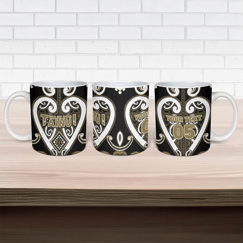 Custom Aotearoa Waikato Tainui Ceramic Mug Maori Tribal Pattern