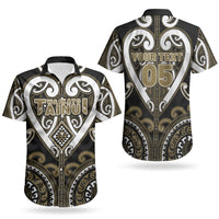 Custom Aotearoa Waikato Tainui Couples Matching Short Sleeve Bodycon Dress and Hawaiian Shirt Maori Tribal Pattern