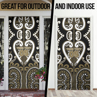 Custom Aotearoa Waikato Tainui Door Cover Maori Tribal Pattern