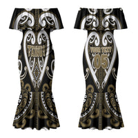 Custom Aotearoa Waikato Tainui Family Matching Mermaid Dress and Hawaiian Shirt Maori Tribal Pattern