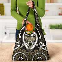 Aotearoa Waikato Tainui Grocery Bag Maori Tribal Pattern