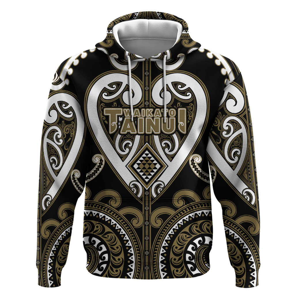 Custom Aotearoa Waikato Tainui Hoodie Maori Tribal Pattern