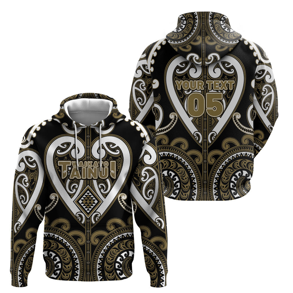 Custom Aotearoa Waikato Tainui Hoodie Maori Tribal Pattern