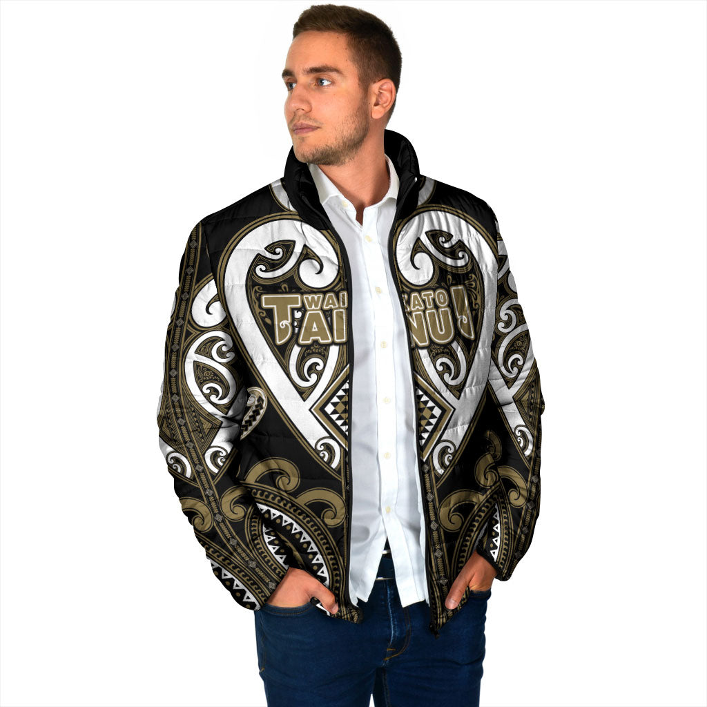 Custom Aotearoa Waikato Tainui Padded Jacket Maori Tribal Pattern