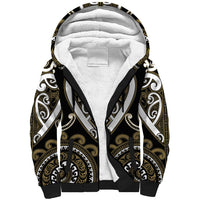 Custom Aotearoa Waikato Tainui Sherpa Hoodie Maori Tribal Pattern