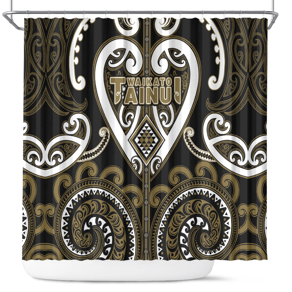 Aotearoa Waikato Tainui Shower Curtain Maori Tribal Pattern