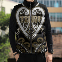 Custom Aotearoa Waikato Tainui Sleeveless Puffer Jacket Maori Tribal Pattern