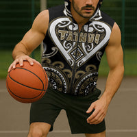 Custom Aotearoa Waikato Tainui Sleeveless Zip Hoodie Maori Tribal Pattern