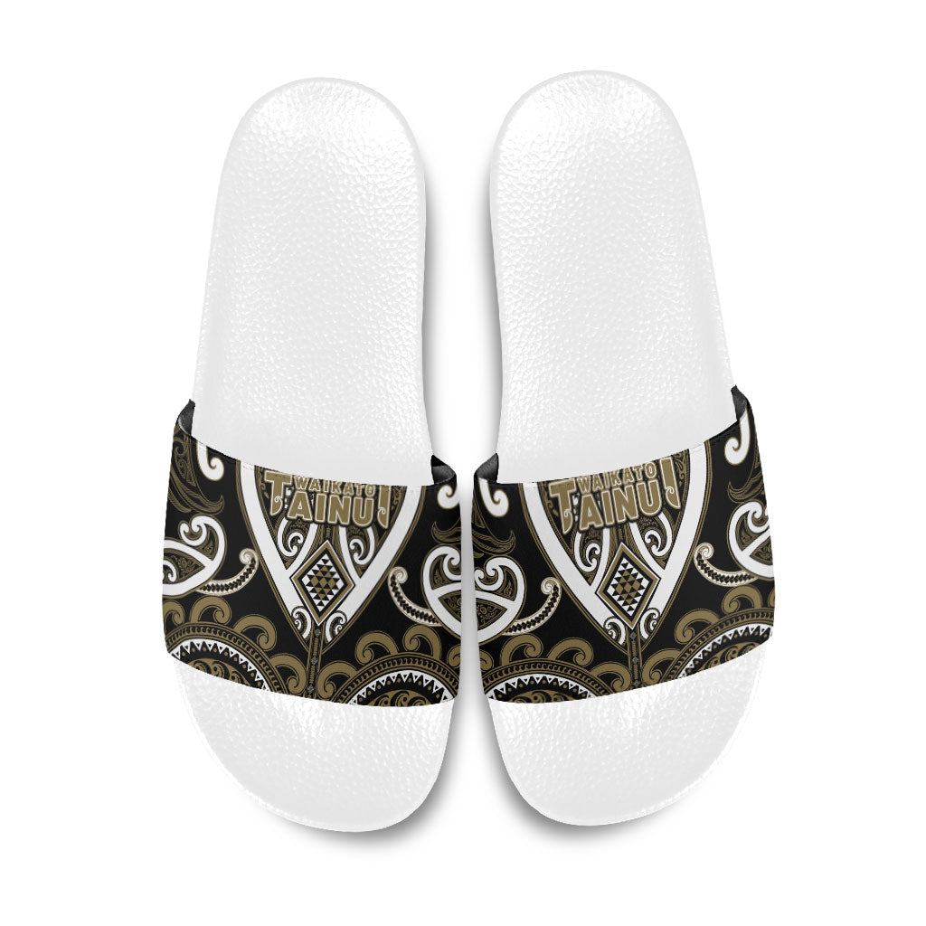 Aotearoa Waikato Tainui Slide Sandals Maori Tribal Pattern