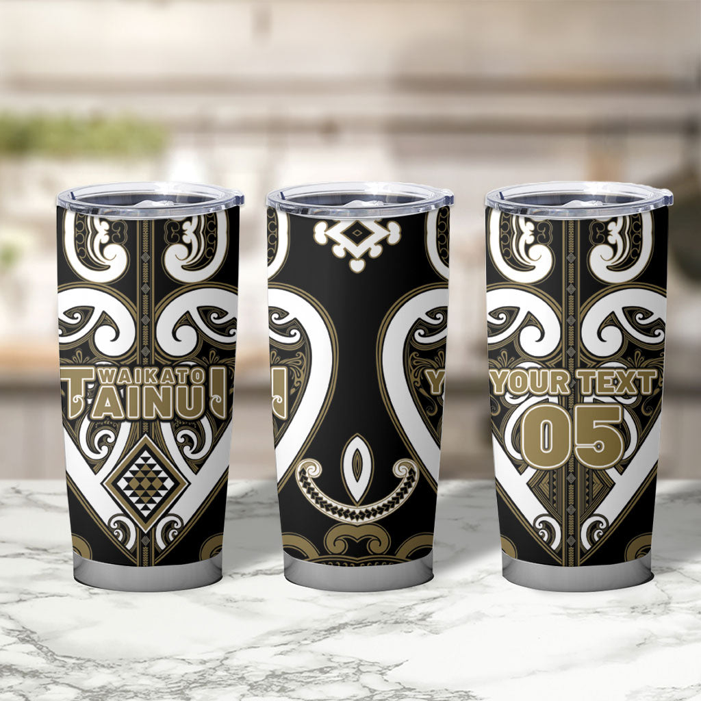 Custom Aotearoa Waikato Tainui Tumbler Cup Maori Tribal Pattern