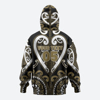 Custom Aotearoa Waikato Tainui Zip Hoodie Maori Tribal Pattern