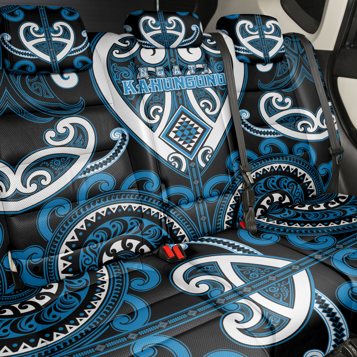 Aotearoa Ngati Kahungunu Back Car Seat Cover Maori Tribal Pattern