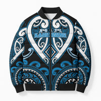 Custom Aotearoa Ngati Kahungunu Bomber Puffer Jacket Maori Tribal Pattern