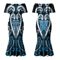 Custom Aotearoa Ngati Kahungunu Couples Matching Mermaid Dress and Long Sleeve Button Shirt Maori Tribal Pattern