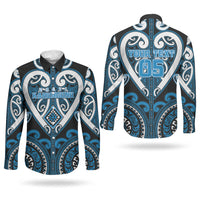 Custom Aotearoa Ngati Kahungunu Couples Matching Short Sleeve Bodycon Dress and Long Sleeve Button Shirt Maori Tribal Pattern