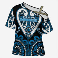 Custom Aotearoa Ngati Kahungunu Cross Shoulder Shirt Maori Tribal Pattern