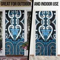 Custom Aotearoa Ngati Kahungunu Door Cover Maori Tribal Pattern